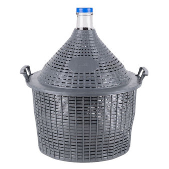 Demižon skleněný v plastovém koši 25l