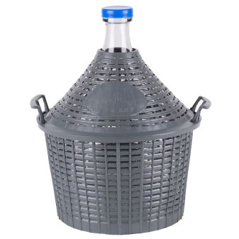 Demižon skleněný v plastovém koši 10l