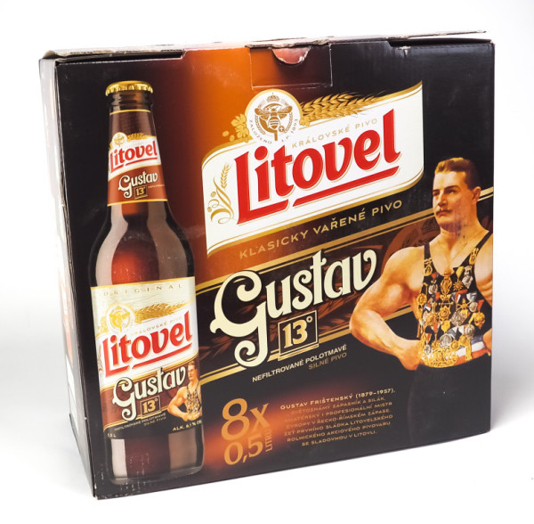 Multipack Litovel Gustav 13% - polotmavé speciální pivo - pivovar Litovel - 8 x 0.5L