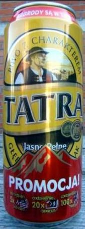 Tatra piwo 5.6% - plech- polské pivo - 0.5L