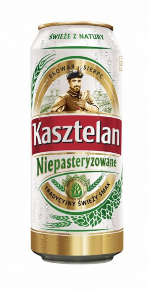 Kasztelan 5.0% nepasterizované - plech - polské pivo - 0.5L