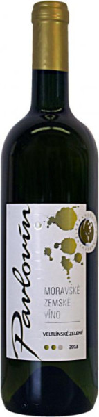 Veltlínské zelené - moravské zemské - vinařství Pavlovín - 0,75L