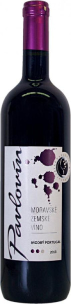 Modrý Portugal - moravské zemské červené 11,5% - vinařství Pavlovín - 0,75L