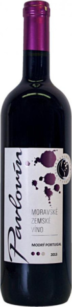 Modrý Portugal - moravské zemské červené - vinařství Pavlovín - 0,75L