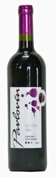 Cabernet Sauvignon - odrůdové červené - vinařství Pavlovín - 0,75L