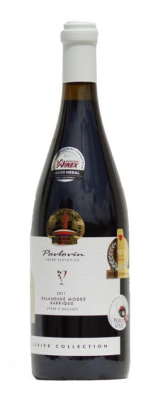 Rulandské Modré - červené přívlastkové - barrique - VZH 11 - vinařství Pavlovín - 0.75L