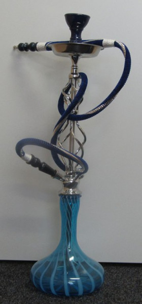 Vodní dýmka 77 cm, sahara smoke candy stripe modrá 1036503 brašna -