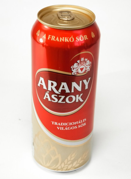Arany Ászok DO 4.3%- plech - 0.5L maďarské pivo