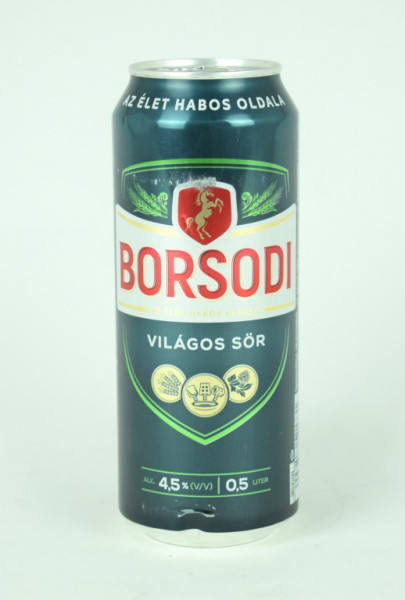 Borsodi sor. DOB 4.5% - plech - 0.5L maďarské pivo