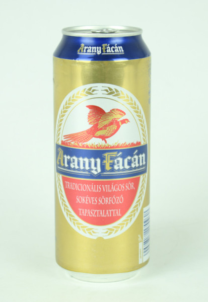 Arany Fácán 4%- plech - 0.5L maďarské pivo