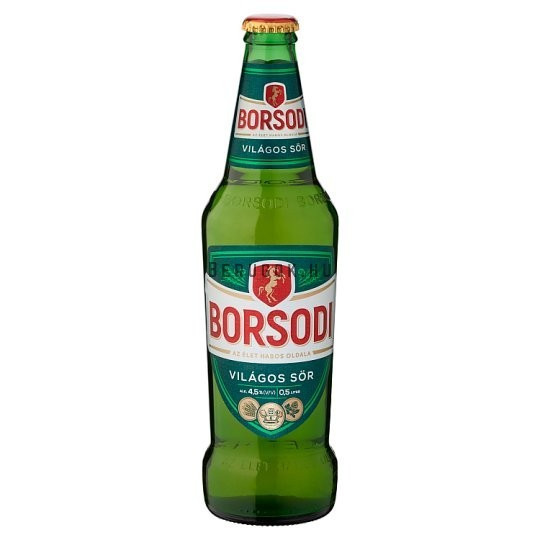 Borsodi vilagos 4.5% - láhev - 0.5L maďarské pivo