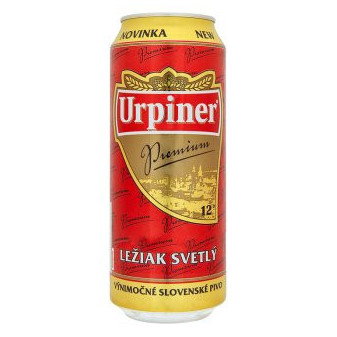Urpiner 12 %- světlý ležák 5,0% - plech - Slovenské pivo - 0.5L