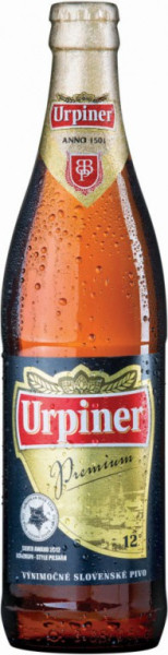 Urpiner 12°- světlý ležák 5% - láhev - Slovenské pivo - 0.5L