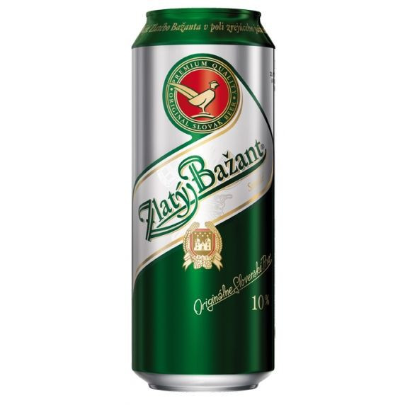 Zlatý Bažant 10% - světlé výčepní - plech - Slovenské pivo - 0.5L