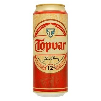 Topvar 12° - světlý ležák 5%- plech - Slovenské pivo - 0.5L