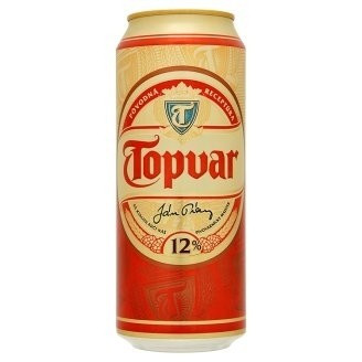 Topvar 12° - světlý ležák 5%- plech - Slovenské pivo - 0.5L
