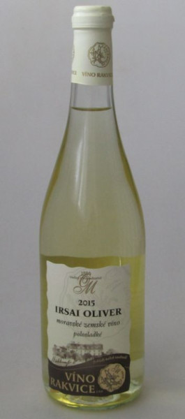 Irsai Oliver- bílé polosladké - 12,5% - moravské zemské - Rakvice 0.75L