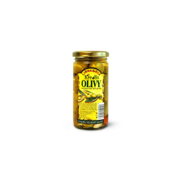 Olivy KREOLIS - zelené bez pecky marinované - 240g
