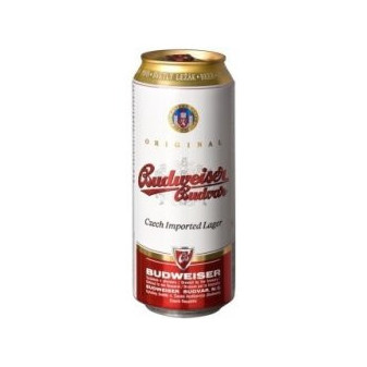 Budweiser Budvar B Original 12 - světlý ležák - 5% - plech - pivovar Budějovický Budvar -0.5L
