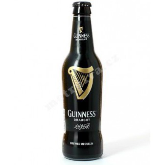 Guinness stout draught - kvašené tmavé irské pivo - 0.33L