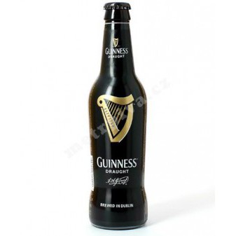 Guinness Extra Stout 5.0% - kvašené tmavé irské pivo - 0.33L