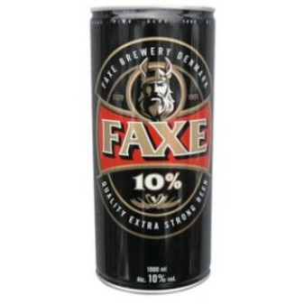 FAXE 10% - světlý ležák 10% - plech - Dánsko -1L