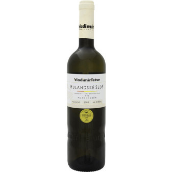 Rulandské šedé - pozdní sběr - bílé polosuché - vinařství Tetur - 0.75L