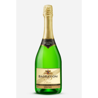 Bagrationi Dry - přírodní polosuché bílé šumivé víno 12% - Gruzie - 0.75L