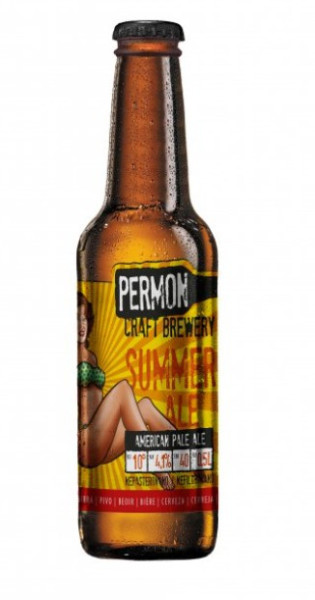 Permon Summer Ale - svrchně kvašené světlé pivo 4.1% - pivovar Permon - 0.5L