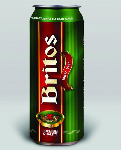 Britos pivo 4.5% -světlý ležák- bulharské pivo - Plech- 0.5L