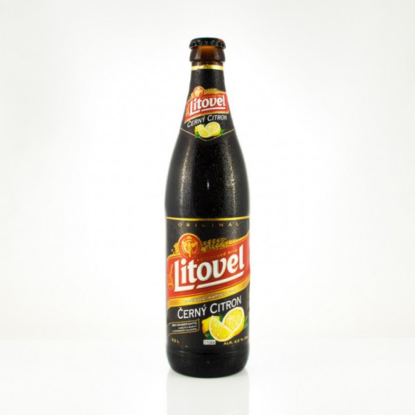 Litovel černý Citron Alko 4.0% - tmavé ochucené pivo - 0.5L