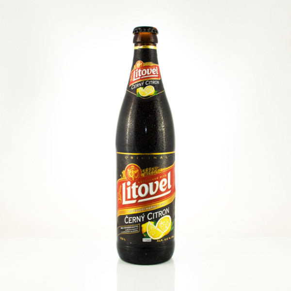 Litovel černý Citron Alko 4.0% - tmavé ochucené pivo - 0.5L