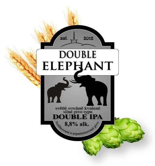 Double elephant - Double Ipa 7,7 % - Beskydský pivovárek 1.0L