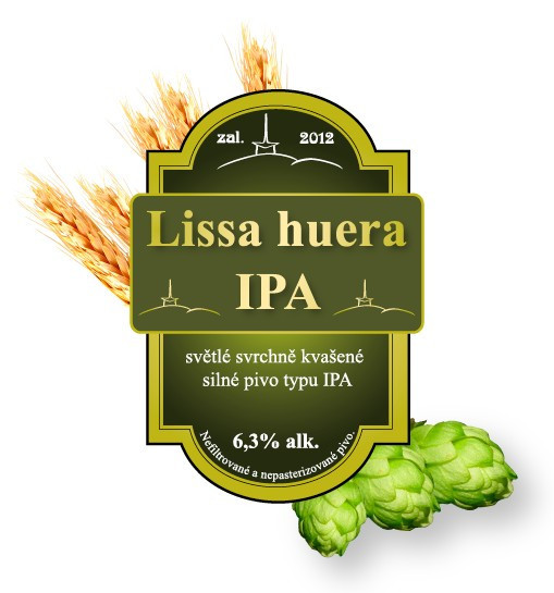Lissa huera IPA - svrchně kvašený speciál 6.3% - Beskydský pivovárek s. r. o. - 1.5L