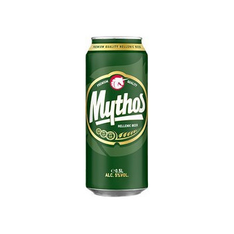 Mythos 5.0% - světlý ležák - řecké pivo - plech - 0.5L