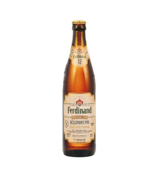 Ferdinand bezlepková 12% - světlý ležák Premium - Ferdinand pivovar - 0.5L