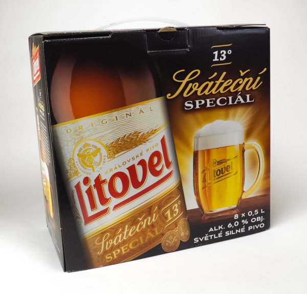 Multipack Litovel svateční speciál 13° - světlé speciální pivo 6.0% - pivovar Litovel - 8 x 0.5L