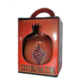 Grenade in ceramic red semi sweet pomegranate - červené polosladké víno12% - Arménie - 0,75L