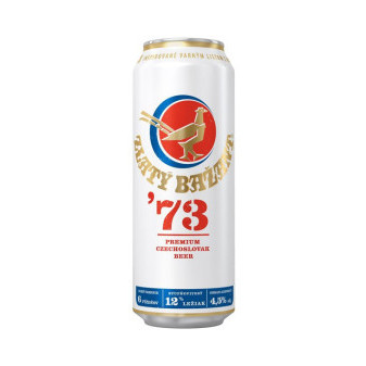 Zlatý bažant 1973 12° - světlý ležák 4.5% - plech- Slovenské pivo - 0.5L