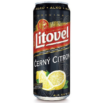 Litovel černý Citron - alko pivo - pivovar Litovel - Plech - 0.5L