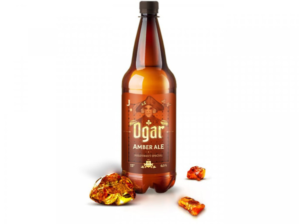 Ogar AMBER ALE 13°- světlé 5.2% - Kunčický pivovar - 0.75L