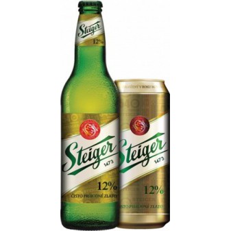Steiger 12 % - světlý ležák - láhev - Slovenské pivo - 0.5L