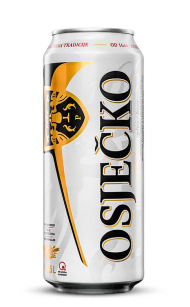 Osječko 4.5% - plech - světlý ležák - chorvatské pivo - 0.5L