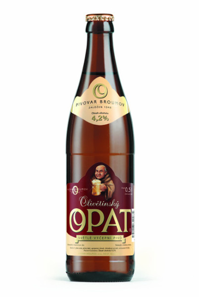 Opat 12% - světlý ležák - pivovar Broumov -0.5L