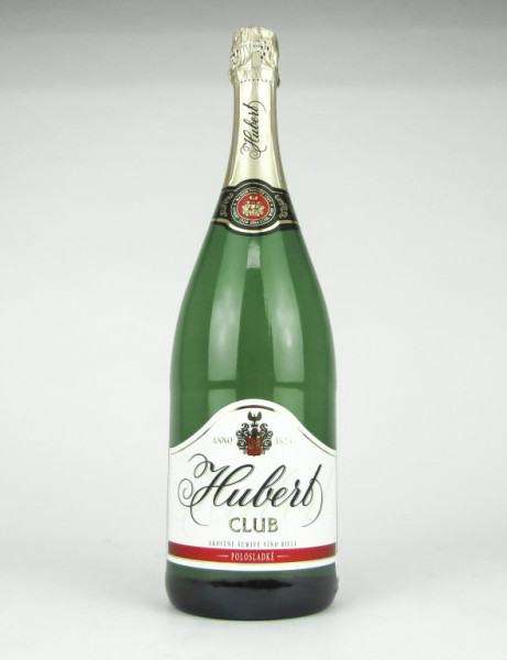 Hubert Club - bílé šumivé víno polosladké - 1.5L