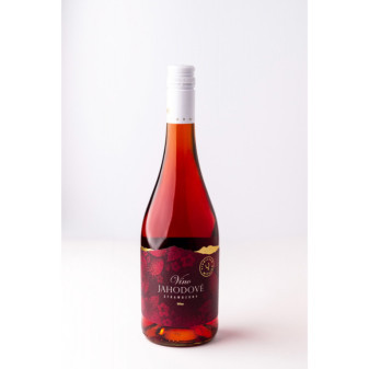 Jahodové víno - ovocné víno - vinařství Miluron - 0.75L