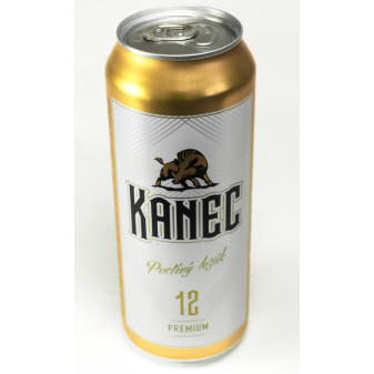 Kanec 12° - světlý ležák 5.0% - pivovar Zámecký Břeclav - plech - 0.5L