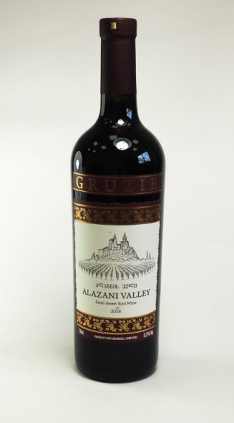 Alazani Valley - polosladké víno červené- Gruzie - 0.75 l