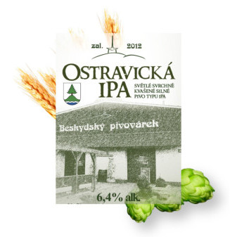 Ipa Ostravická - svrchně kvašené pivo 6.4% - Beskydský pivovárek 1,5L