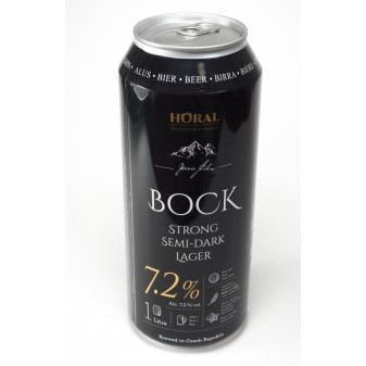 Horal BOCK strong 7.2% - silný polotmavý ležák - Plech - 1L